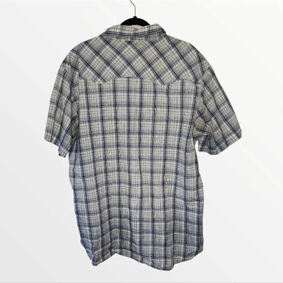 Wrangler Wrancher 2XT Western Shirt Pearl Snap Front Gray Blue /Black - Picture 2 of 10